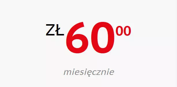 60 zł miesięcznie za 800 megabitów