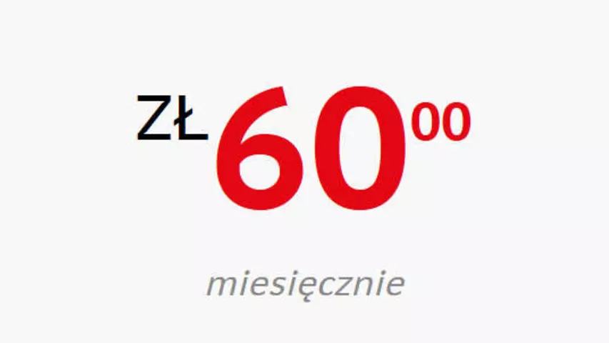 Abonament 60zł miesięcznie