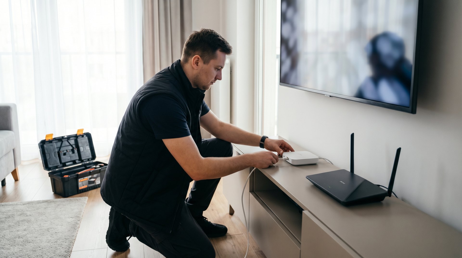 Domowa konfiguracja sieci Wi-Fi i urządzeń pod opieką lokalnego technika DATA‑COM.